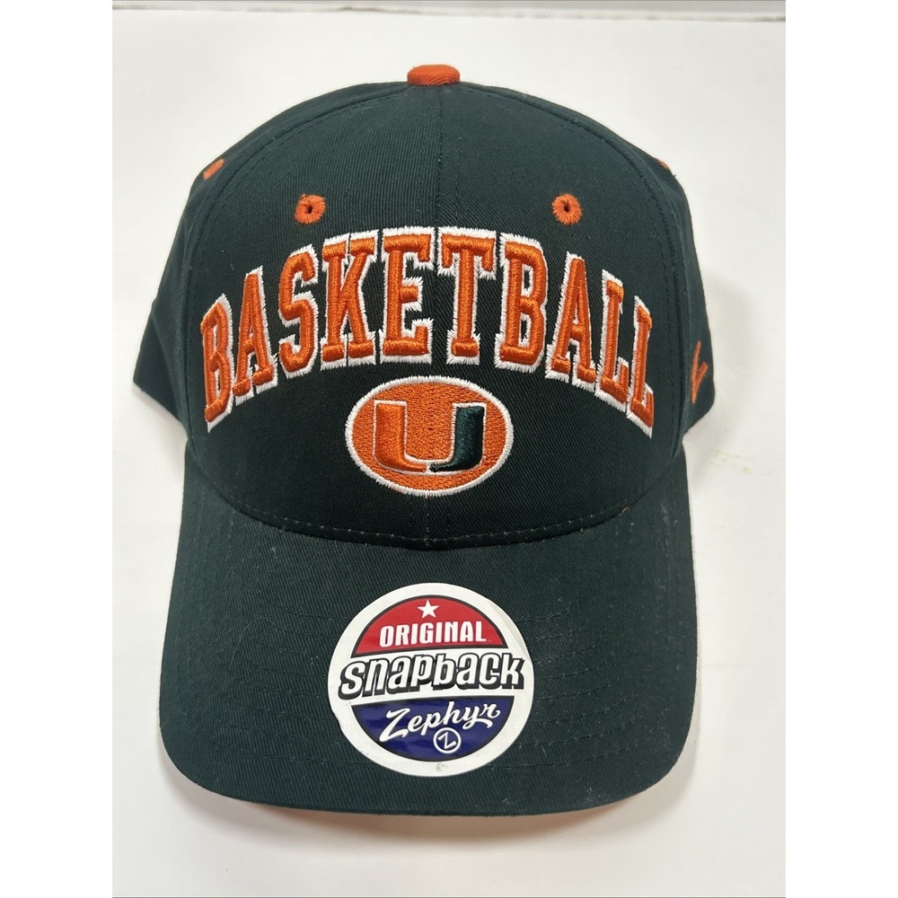 Zephyr Miami Hurricane SnapBack Basketaball The U Green